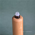 En gros pas cher tout en bambou rouleau vide sur bouteille en verre 10 ml bouteille de parfum de boule à facettes avec couverture en bambou